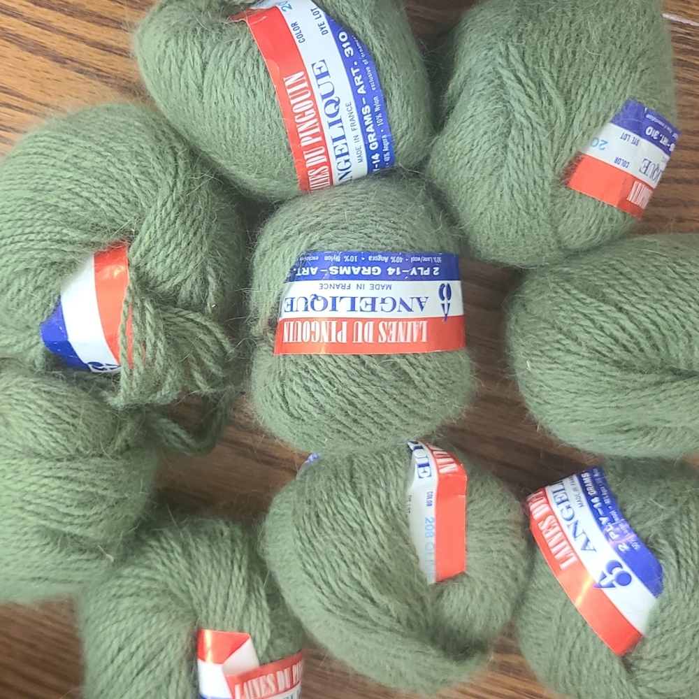 Laines Du Pingouin Angelique Yarn Wool Green Anora